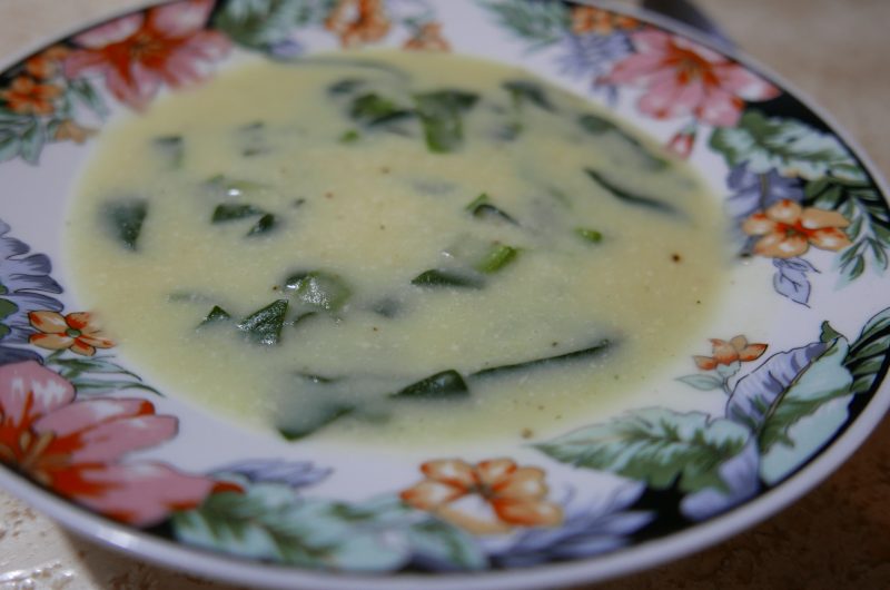 Potato chard soup