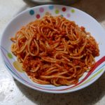 plate of pasta al ragù