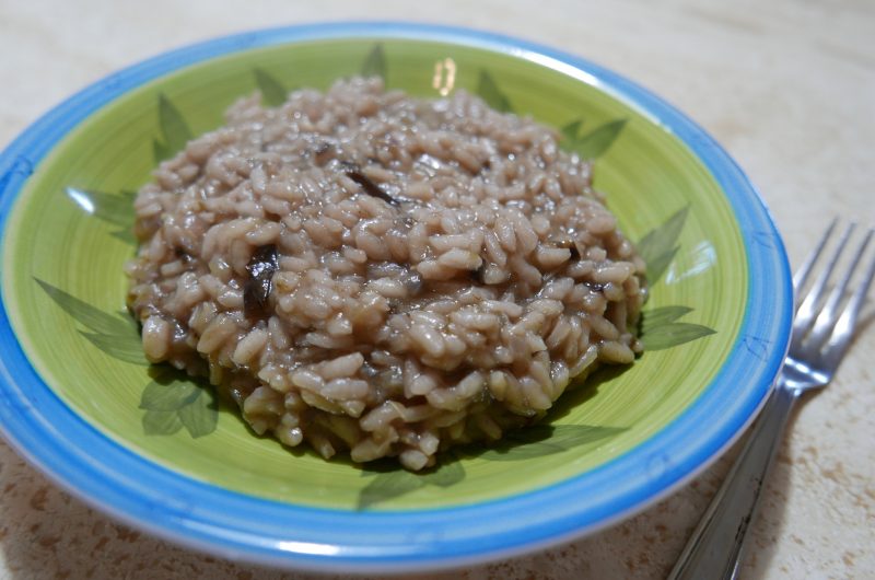 Plate of risotto alla trevigiana